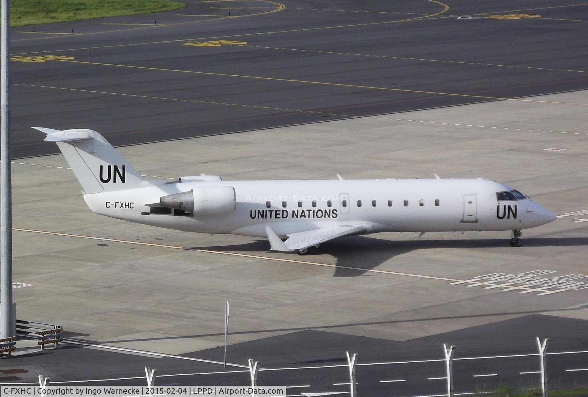 C-FXHC, 1999 Canadair CRJ-200ER (CL-600-2B19) C/N 7329, Canadair Challenger 850 CRJ-200ER (CL-600-2B19) of the United Nations at Ponta Delgada Airport, Sao Miguel / Azores