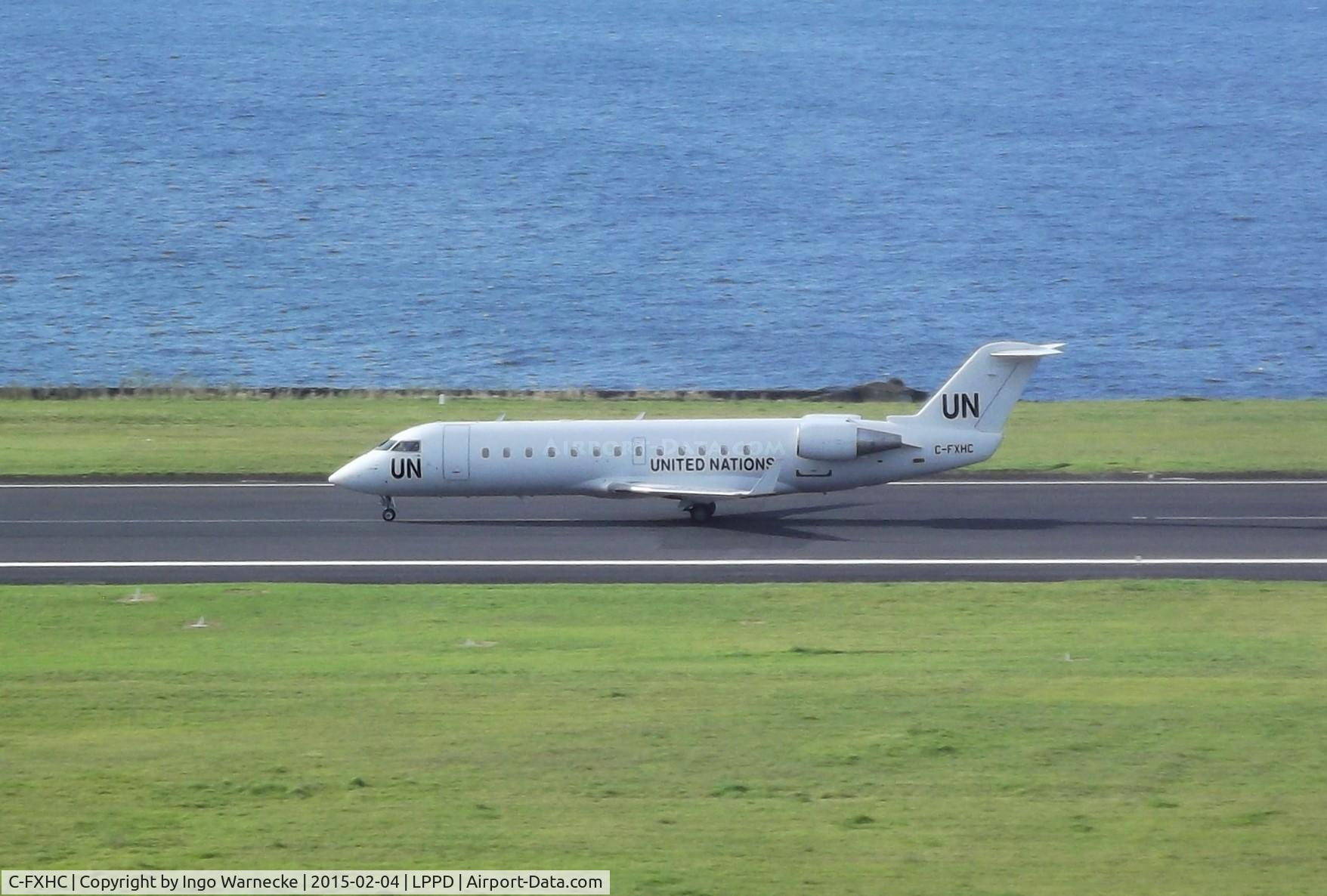 C-FXHC, 1999 Canadair CRJ-200ER (CL-600-2B19) C/N 7329, Canadair Challenger 850 CRJ-200ER (CL-600-2B19) of the United Nations at Ponta Delgada Airport, Sao Miguel / Azores