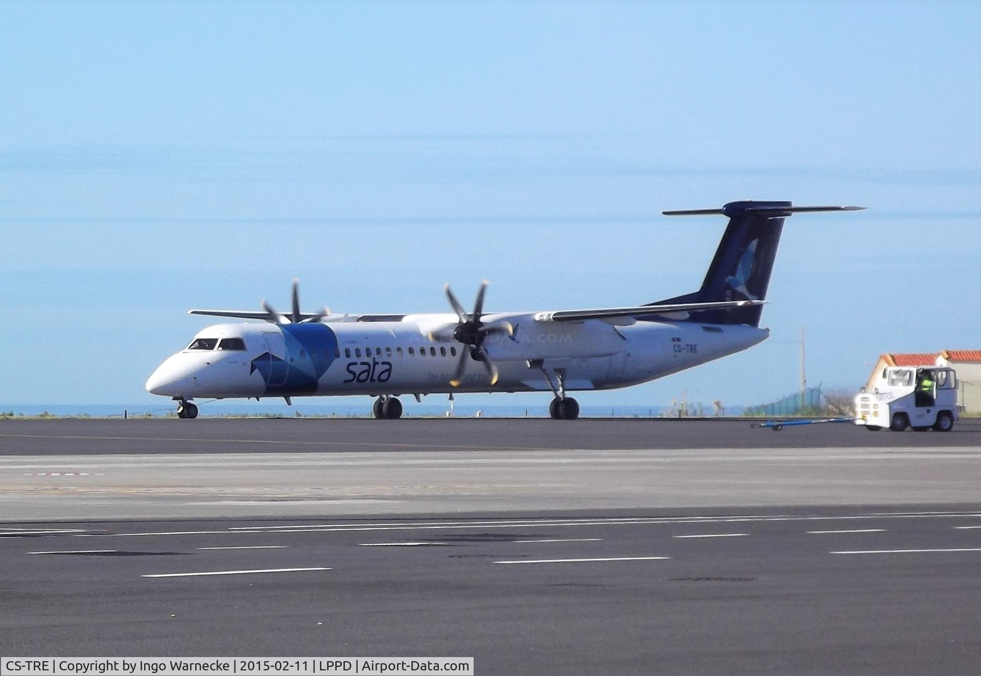 CS-TRE, 2009 Bombardier DHC-8-402 Dash 8 C/N 4295, De Havilland Canada DHC-8-402 (Dash 8) of SATA at Ponta Delgada airport, Sao Miguel / Azores