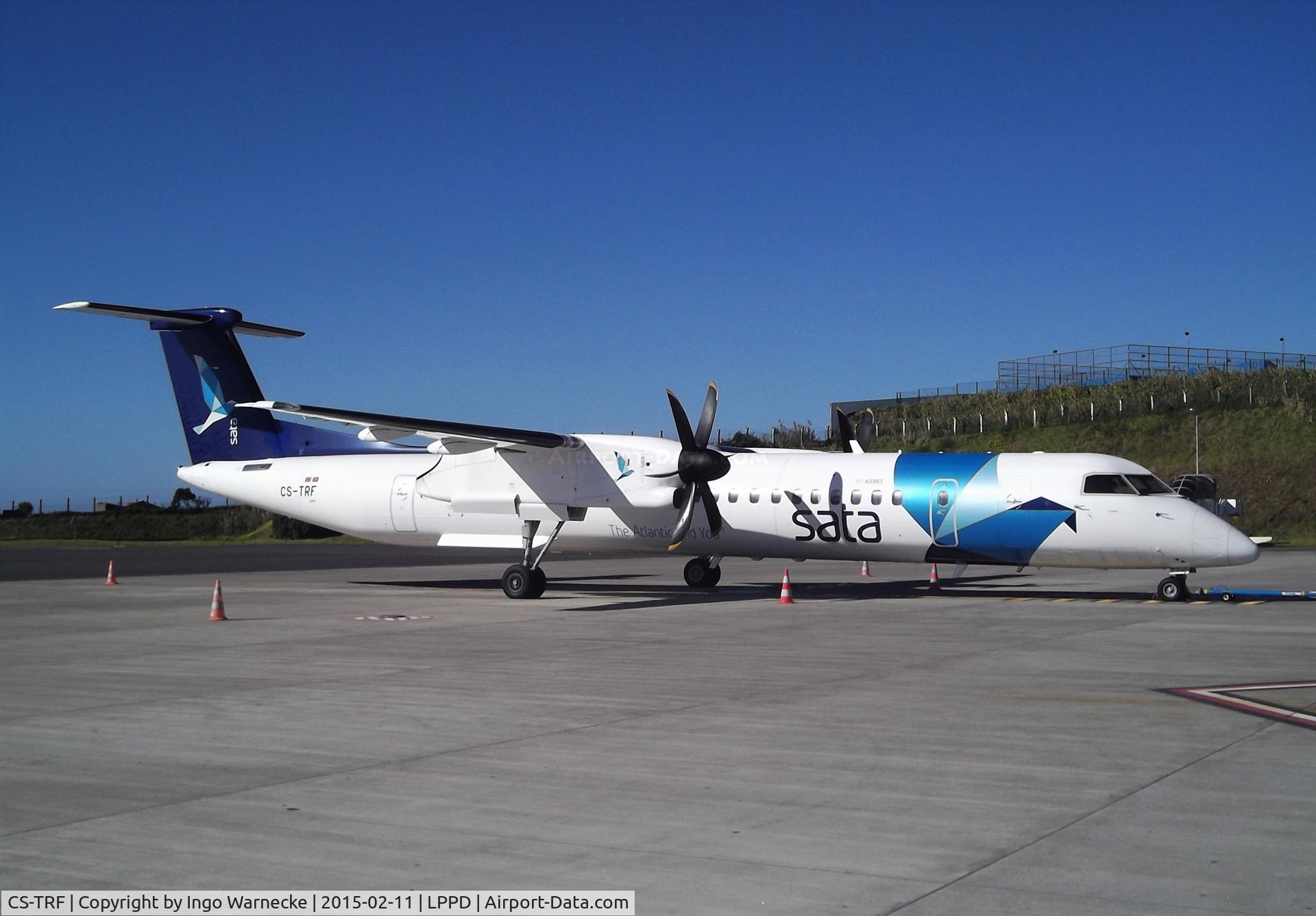 CS-TRF, 2010 Bombardier DHC-8-402 Q400 Dash 8 C/N 4297, De Havilland Canada DHC-8-402 Q400 (Dash 8) of SATA at Ponta Delgada airport, Sao Miguel / Azores