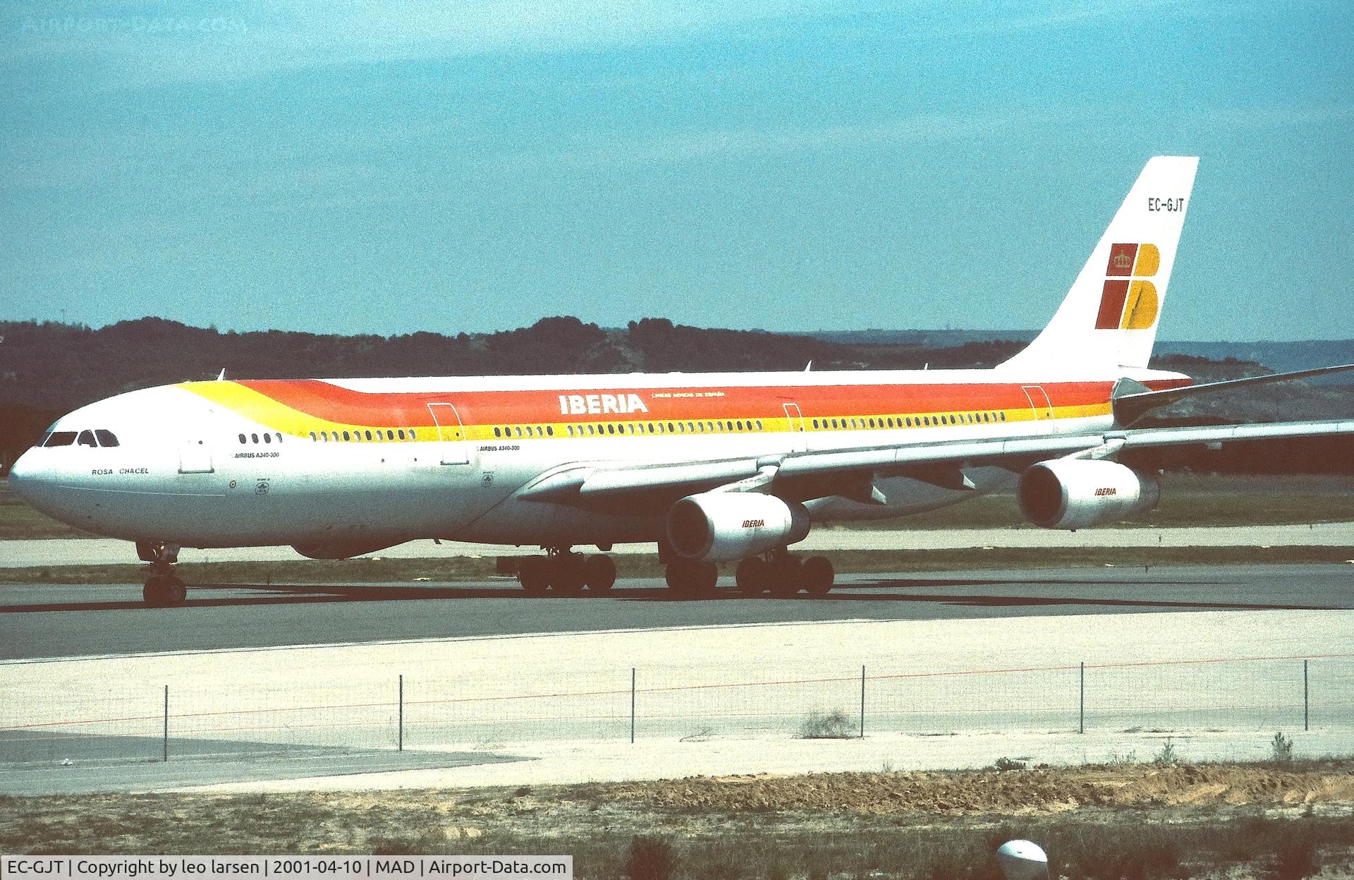EC-GJT, 1996 Airbus A340-313 C/N 145, Madrid 10.4.2001
