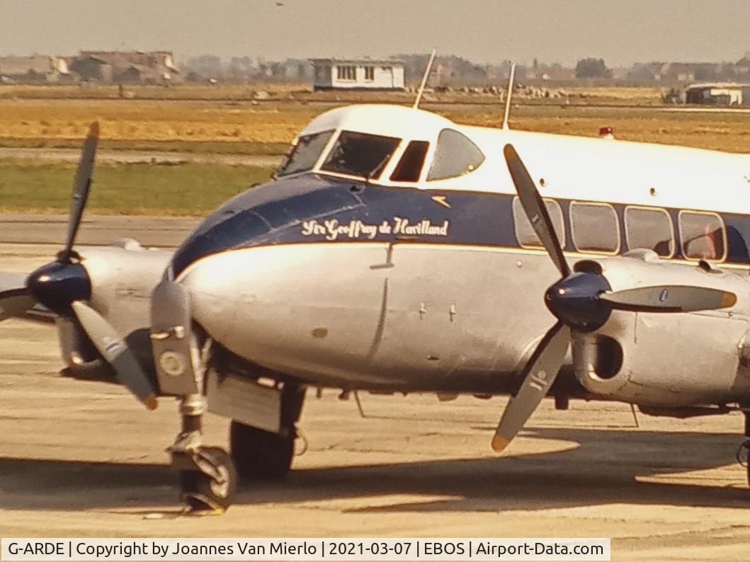 G-ARDE, 1956 De Havilland DH-104 Dove 6 C/N 04469, scan from slide