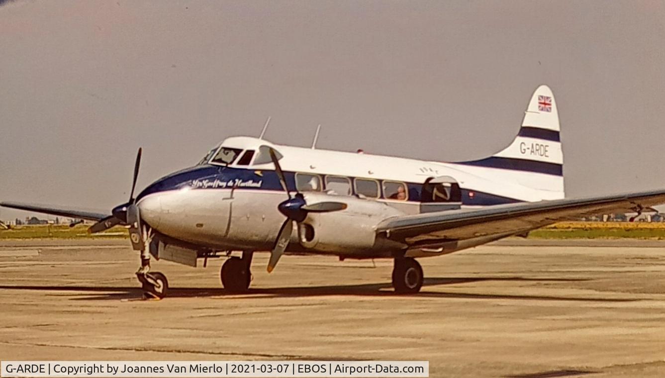 G-ARDE, 1956 De Havilland DH-104 Dove 6 C/N 04469, scan from slide