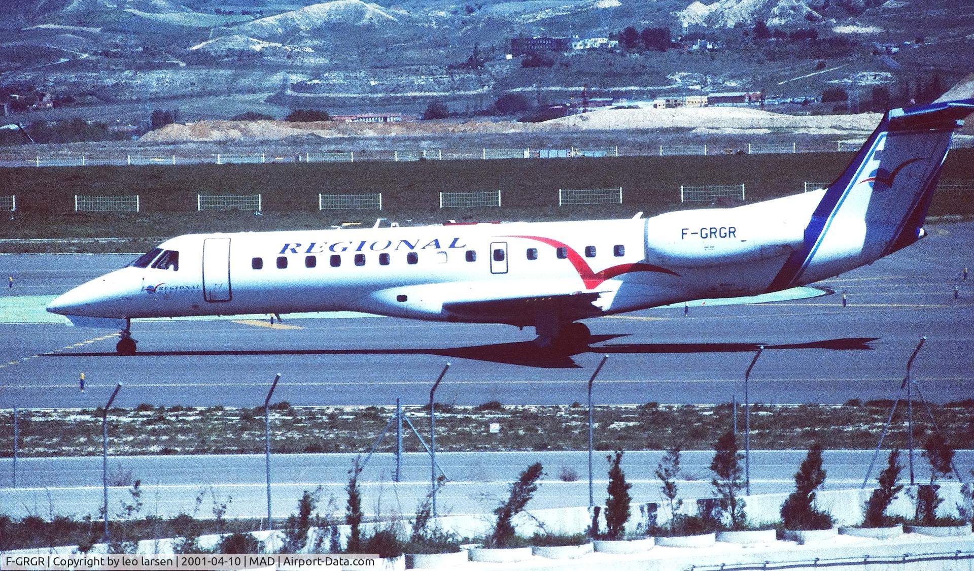 F-GRGR, 2000 Embraer ERJ-135ER (EMB-135ER) C/N 145236, Madrid 10.4.2001