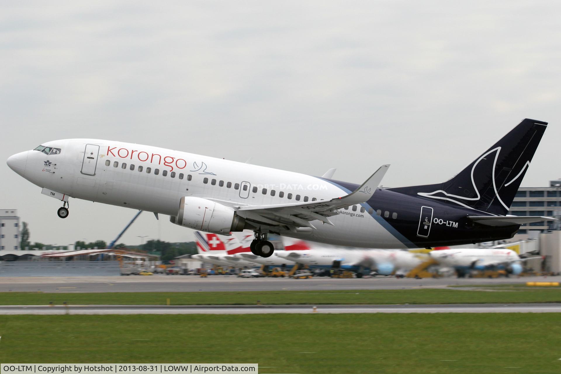 OO-LTM, 1991 Boeing 737-3M8 C/N 25070, V2 after departure