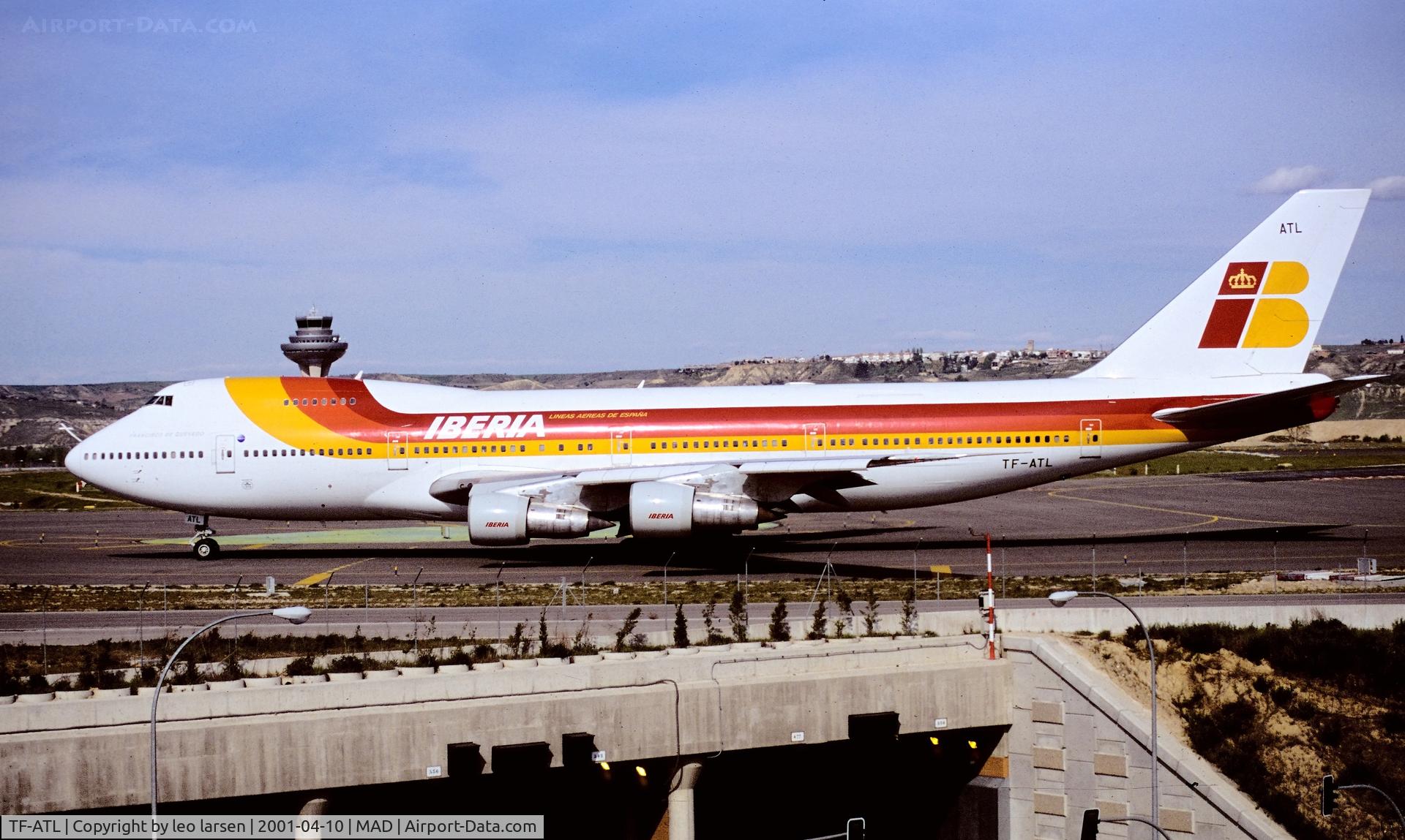 TF-ATL, 1981 Boeing 747-256BM C/N 22454, Madrid 10.4.2001