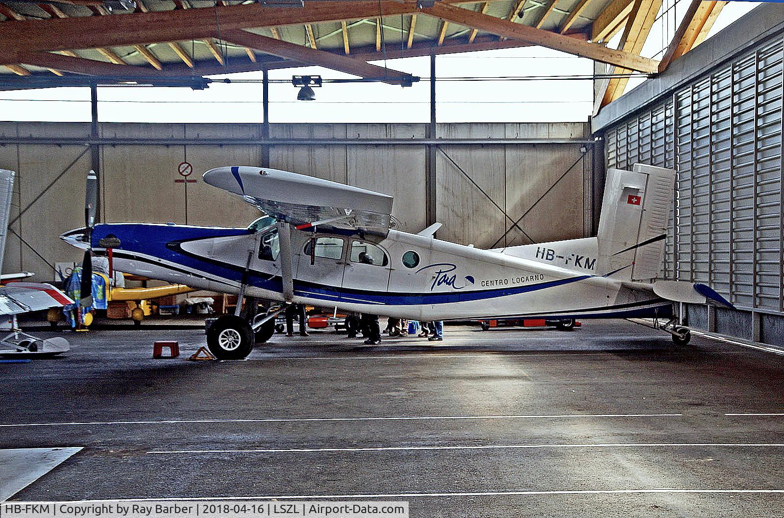 HB-FKM, 1990 Pilatus PC-6/B2-H4 Turbo Porter C/N 873, HB-FKM   Pilatus PC-6/B2-H4 Turbo Porter [873] (Para Centro Locarno) Locarno~HB 16/04/2018