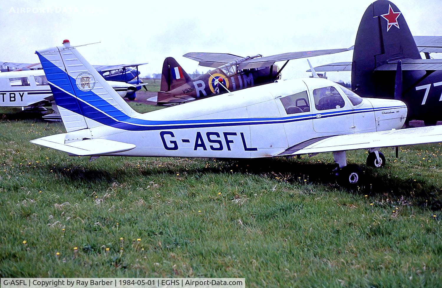 G-ASFL, 1963 Piper PA-28-180 Cherokee C/N 28-1170, G-ASFL   Piper PA-28-180 Cherokee B [28-1170] Henstridge~G  @ 01/05/1984