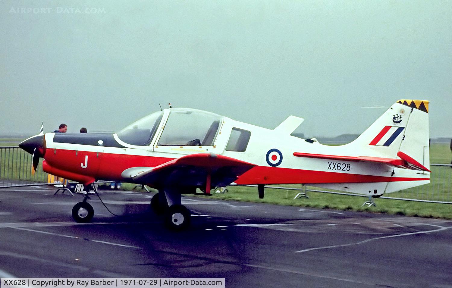 XX628, 1974 Scottish Aviation Bulldog T.1 C/N BH.120/293, XX628   Scottish Aviation Bulldog T.1 [BH.120/293] (Royal Air Force) (Place & Date unknown) @ 1980's