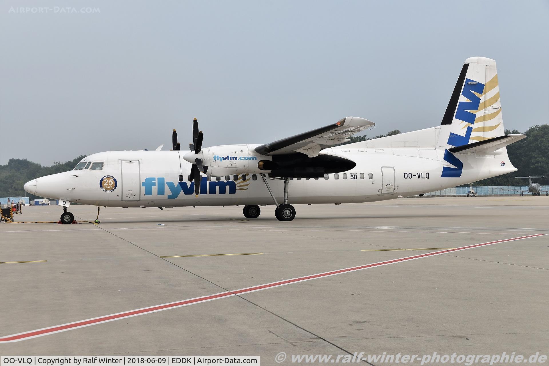 OO-VLQ, 1989 Fokker 50 C/N 20159, Fokker 50 F27 Mark 050 - VG VLM VLM Airlines - 20159 - OO-VLQ - 09.06.2018 - CGN