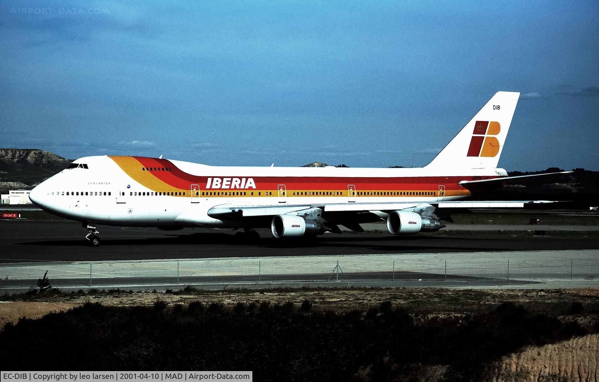 EC-DIB, 1980 Boeing 747-256B C/N 22239, Madrid 10.4.2001