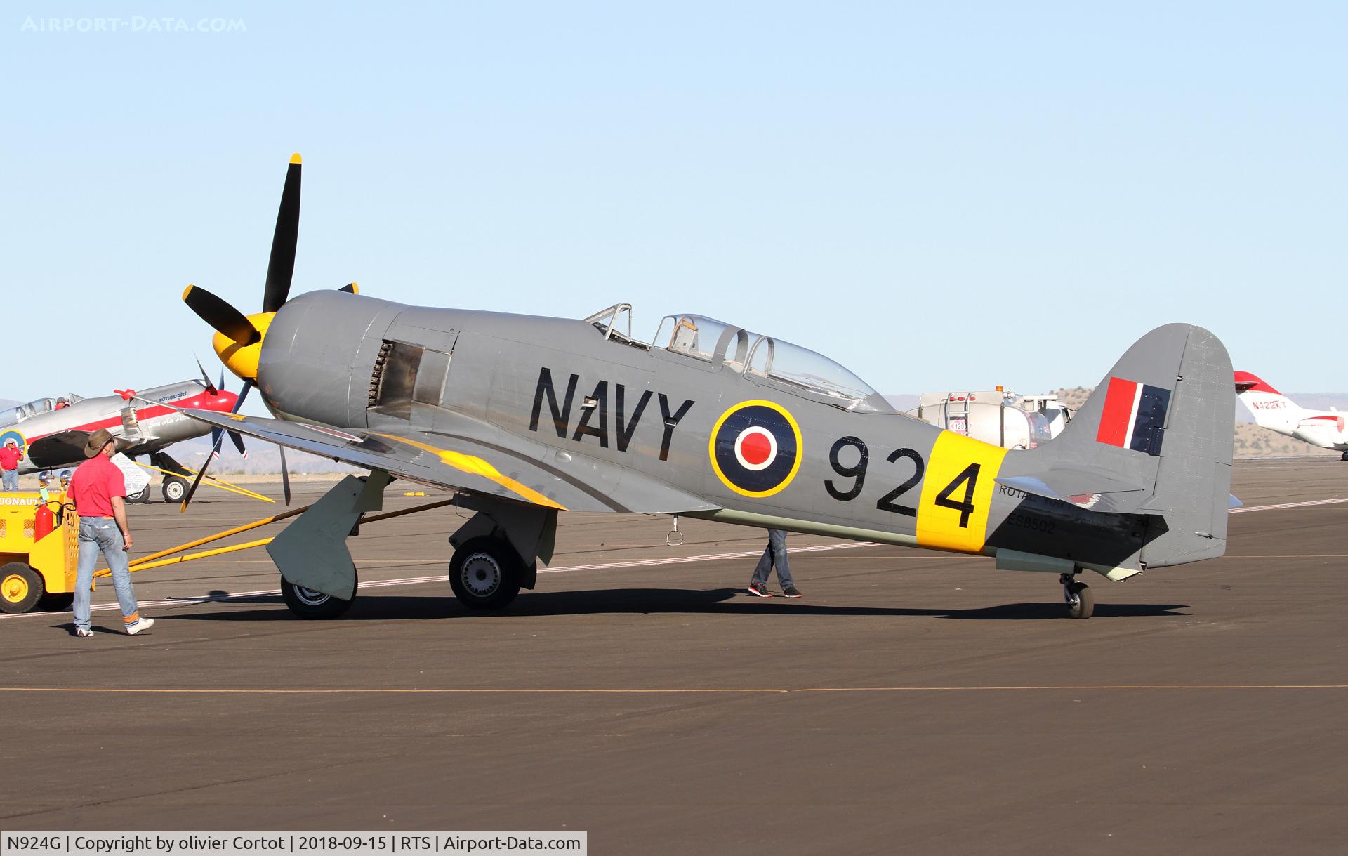 N924G, 1954 Hawker Sea Fury T.20 C/N ES.8502, 2018 air races