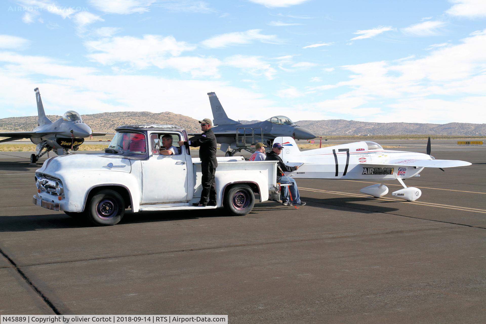 N45889, 1978 Cassutt IIIM C/N 227, The tractor is older than the plane ! Reno 2018