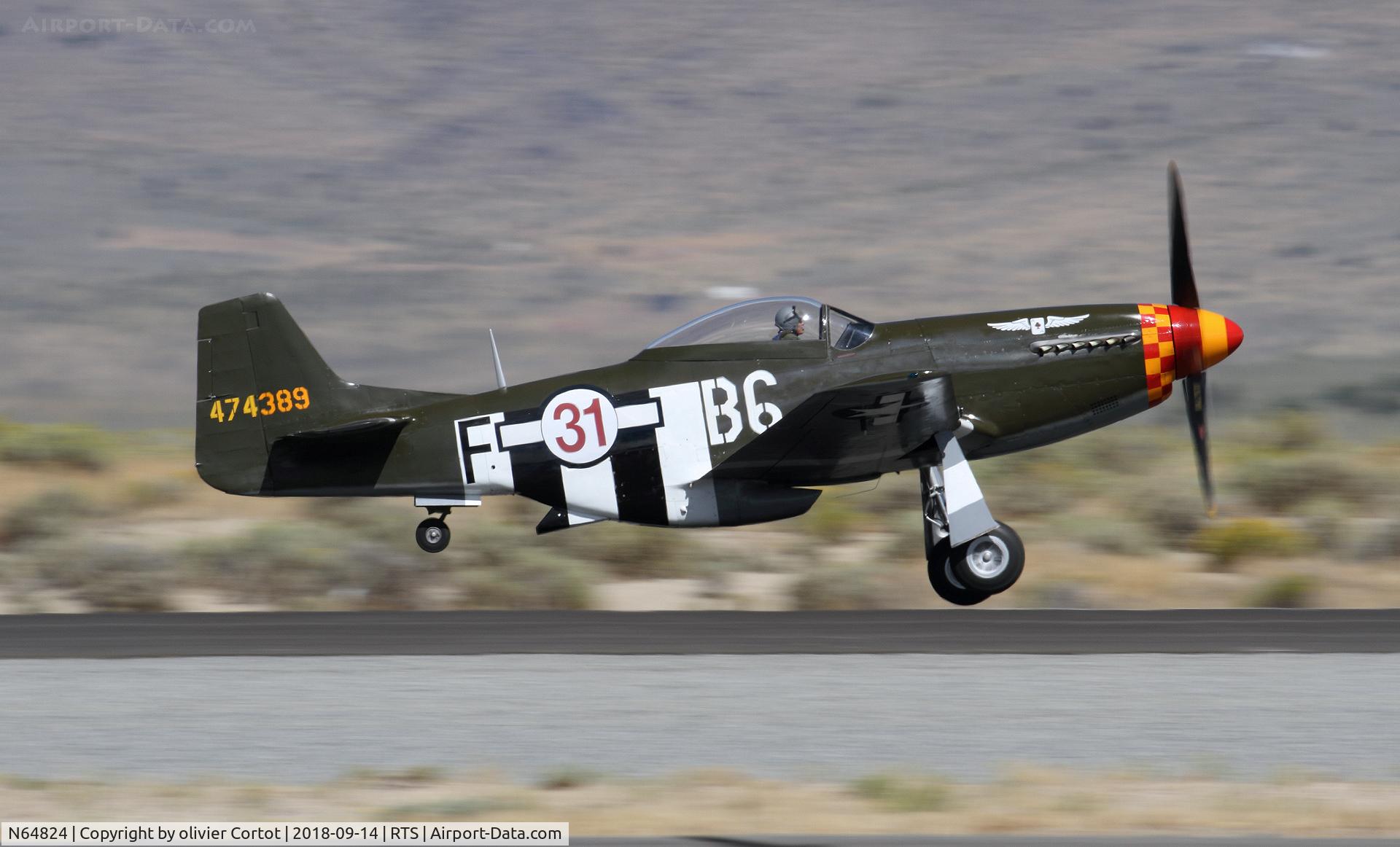 N64824, 1944 North American P-51D-30NA Mustang C/N 122-4929, 2018 air races