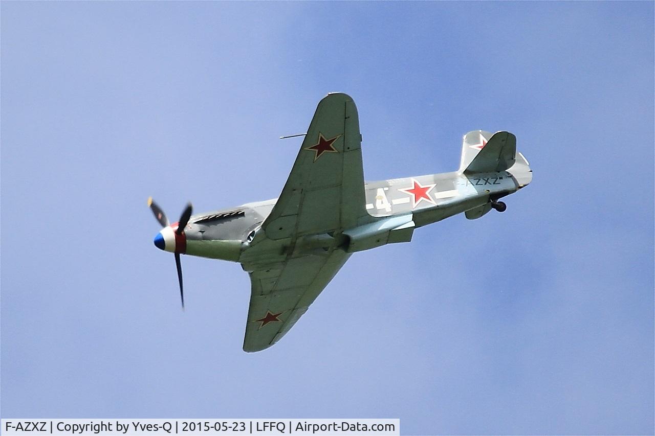 F-AZXZ, 1944 Yakovlev Yak-3UA Replica C/N Y337, Yakovlev YAK-3UA Replica, Take off rwy 28, La Ferté-Alais Airfield (LFFQ) Air show 2015