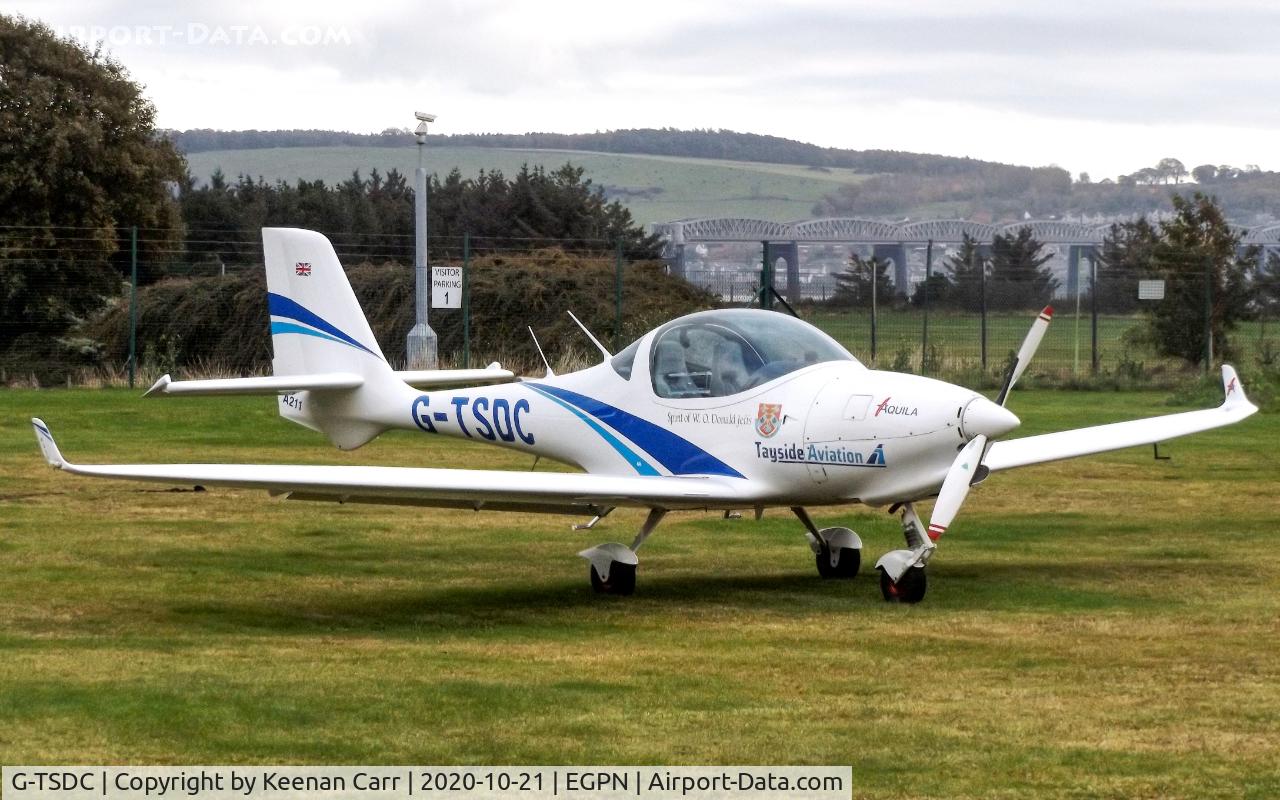G-TSDC, 2016 Aquila AT01-100A C/N AT01-100A-332, Tayside Aviation - Aquila A211 - Parked at Tayside upon my first lot of solo circuits post first-solo