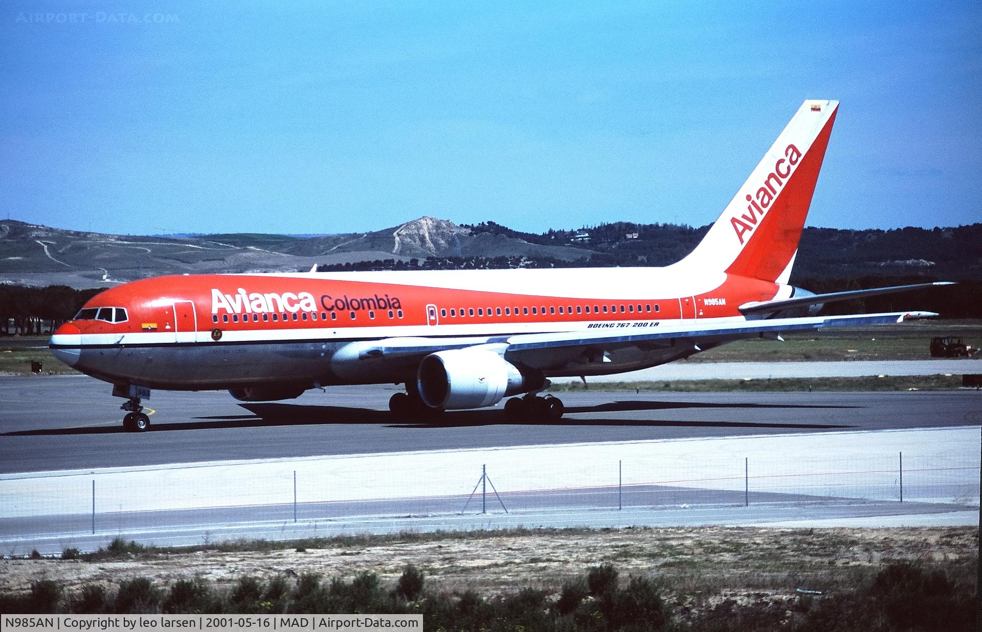 N985AN, 1990 Boeing 767-259 C/N 24618, Madrid 16.5.2001