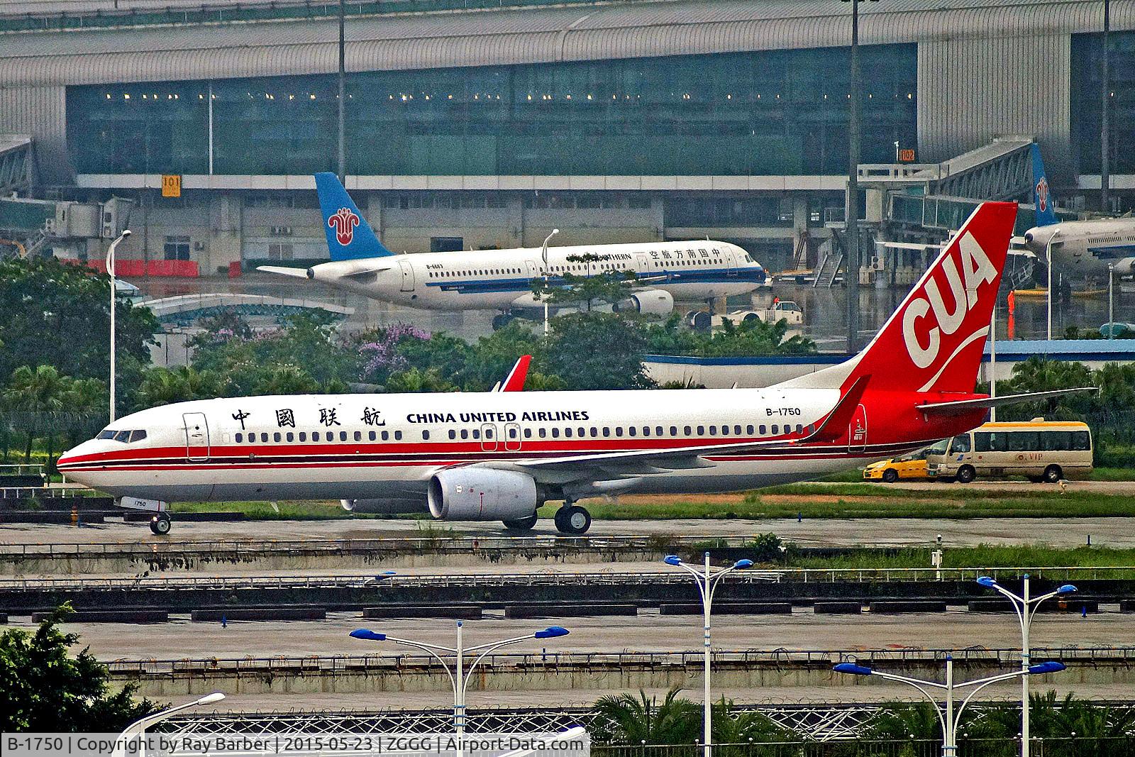 B-1750, 2014 Boeing 737-89P C/N 61308, B-1750   Boeing 737-89P [61308] (China United Airlines) Guangzhou-Baiyun~B 23/05/2015