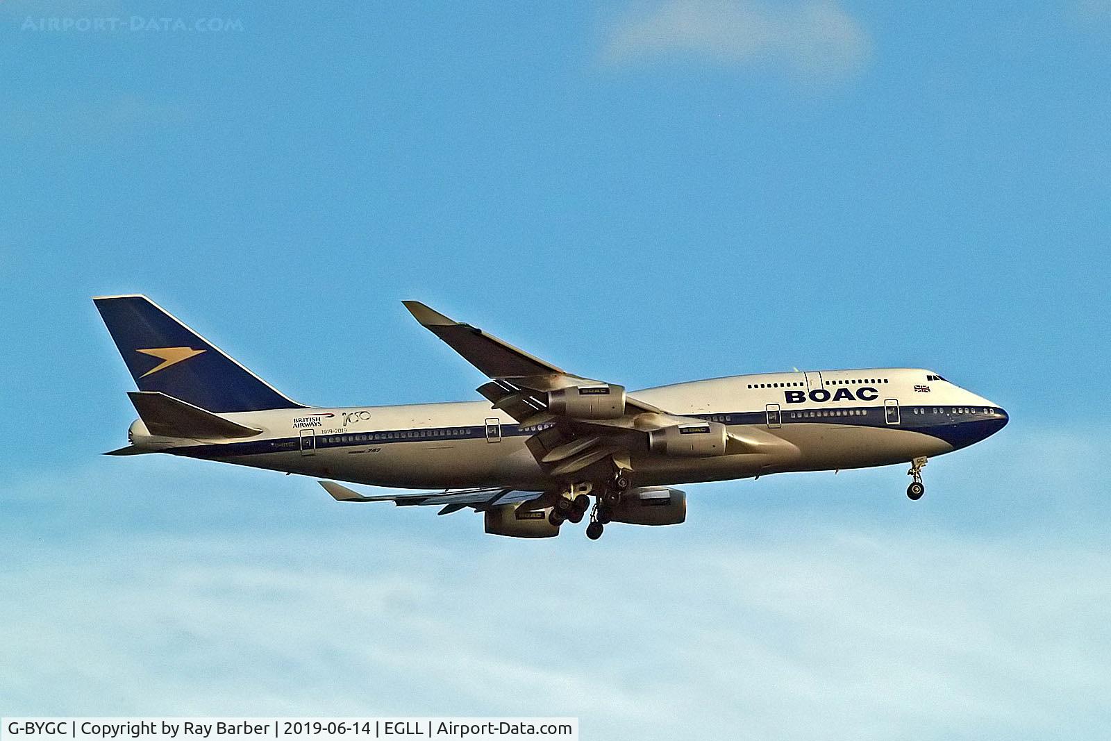 G-BYGC, 1999 Boeing 747-436 C/N 25823, G-BYGC   Boeing 747-436 [25823] (British Airways) Home~G 14/06/2019