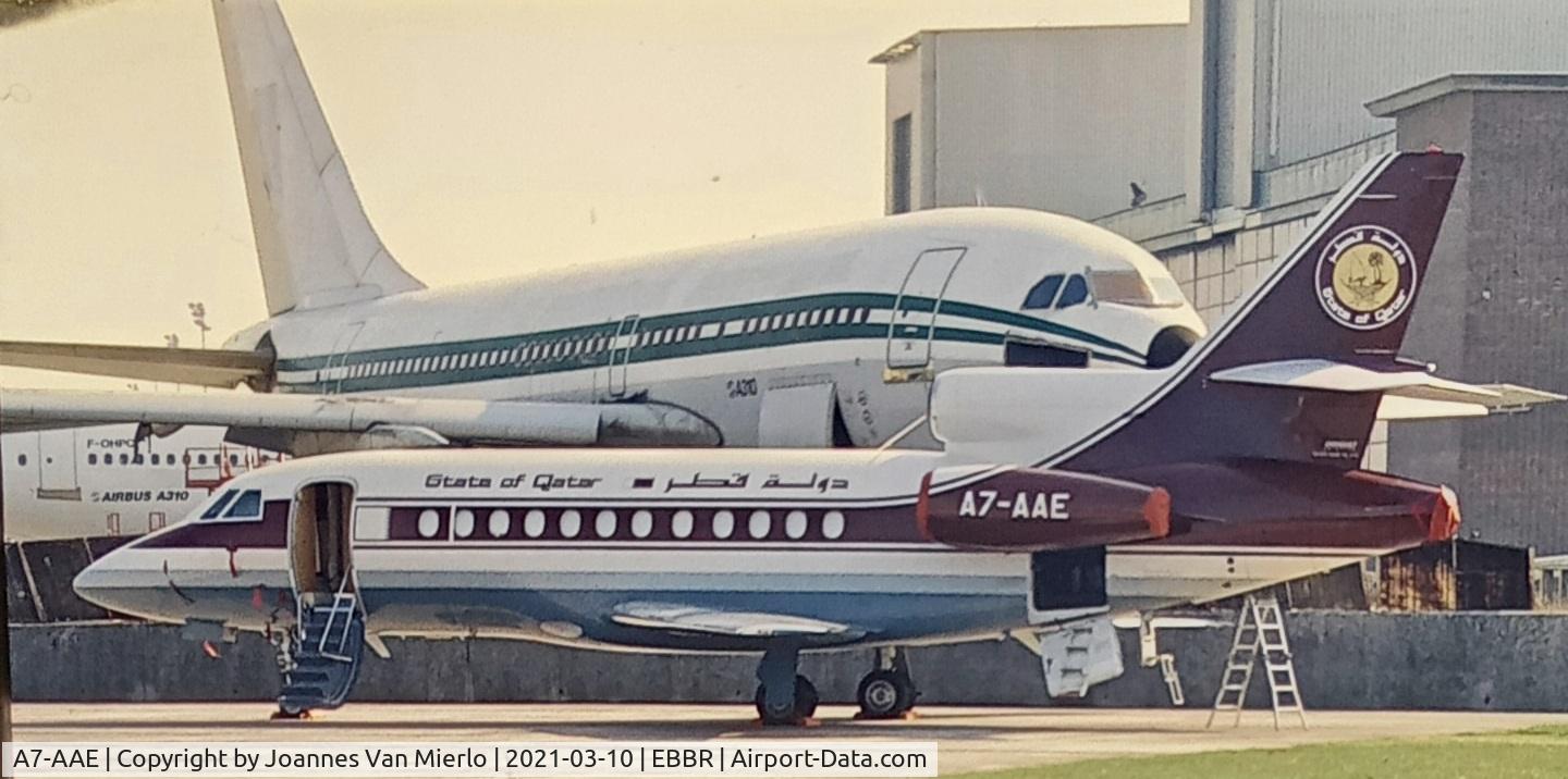 A7-AAE, 1990 Dassault Falcon 900B C/N 94, scan from slide
