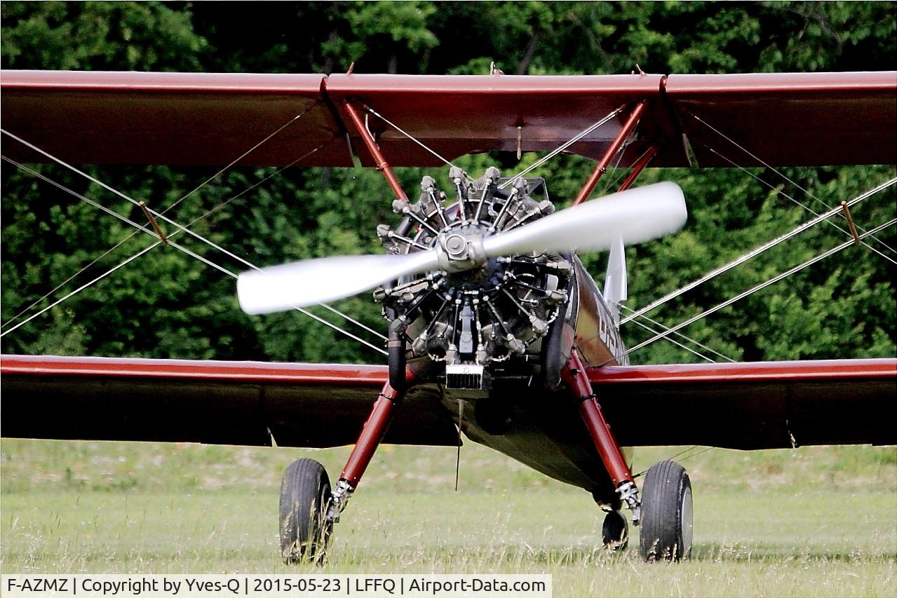 F-AZMZ, Boeing E75 C/N 75.SA.98, Boing Stearman E-75, Taxiing, La Ferté-Alais Airfield (LFFQ) Air show 2015
