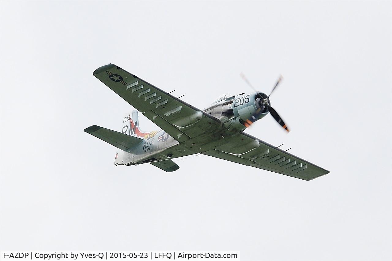 F-AZDP, Douglas AD-4N Skyraider C/N 7449, Douglas AD-4NA Skyraider, On display, La Ferté-Alais airfield (LFFQ) Air show 2015
