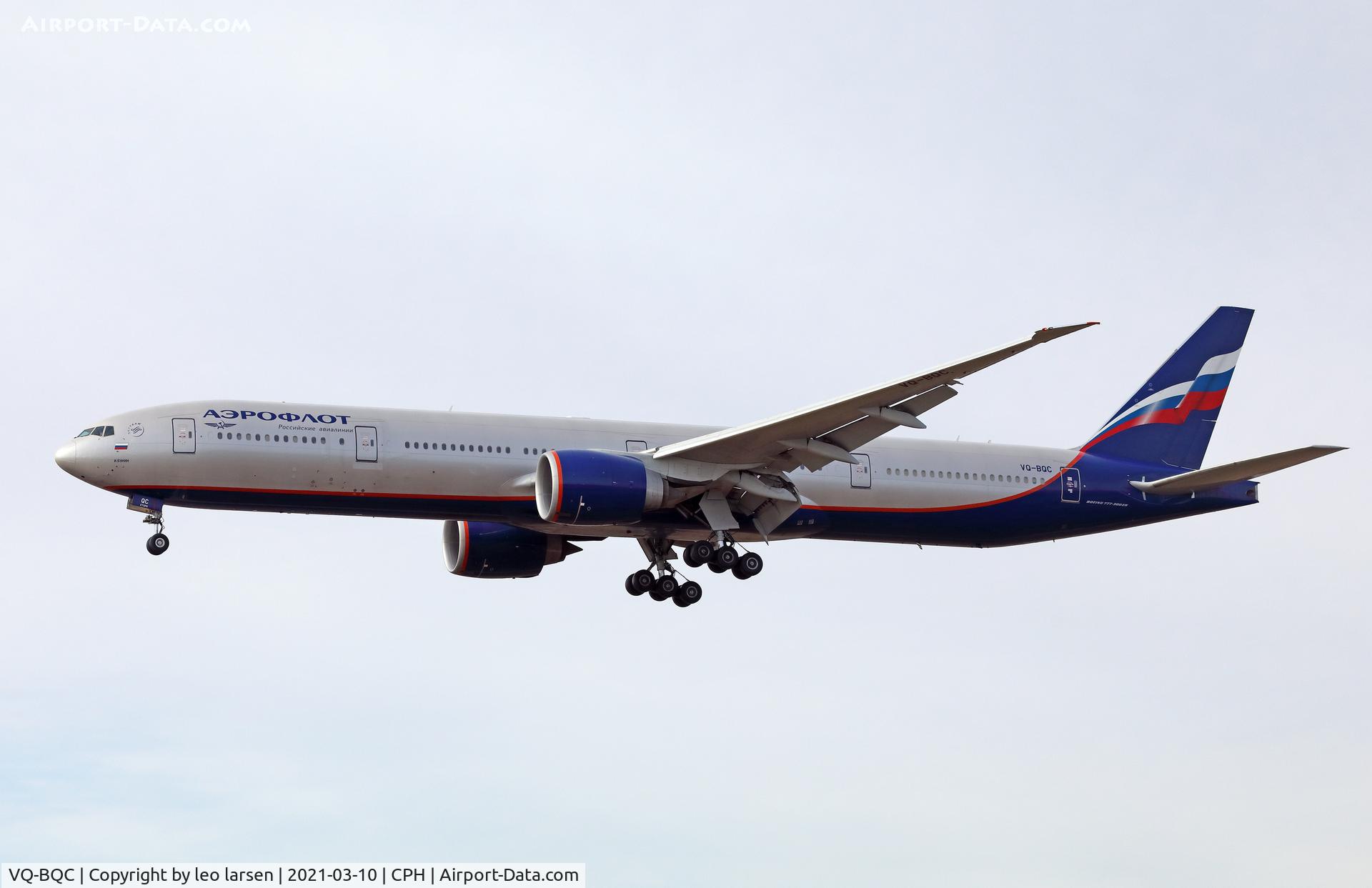 VQ-BQC, 2014 Boeing 777-3M0/ER C/N 41688, Copenhagen 10.3.2021