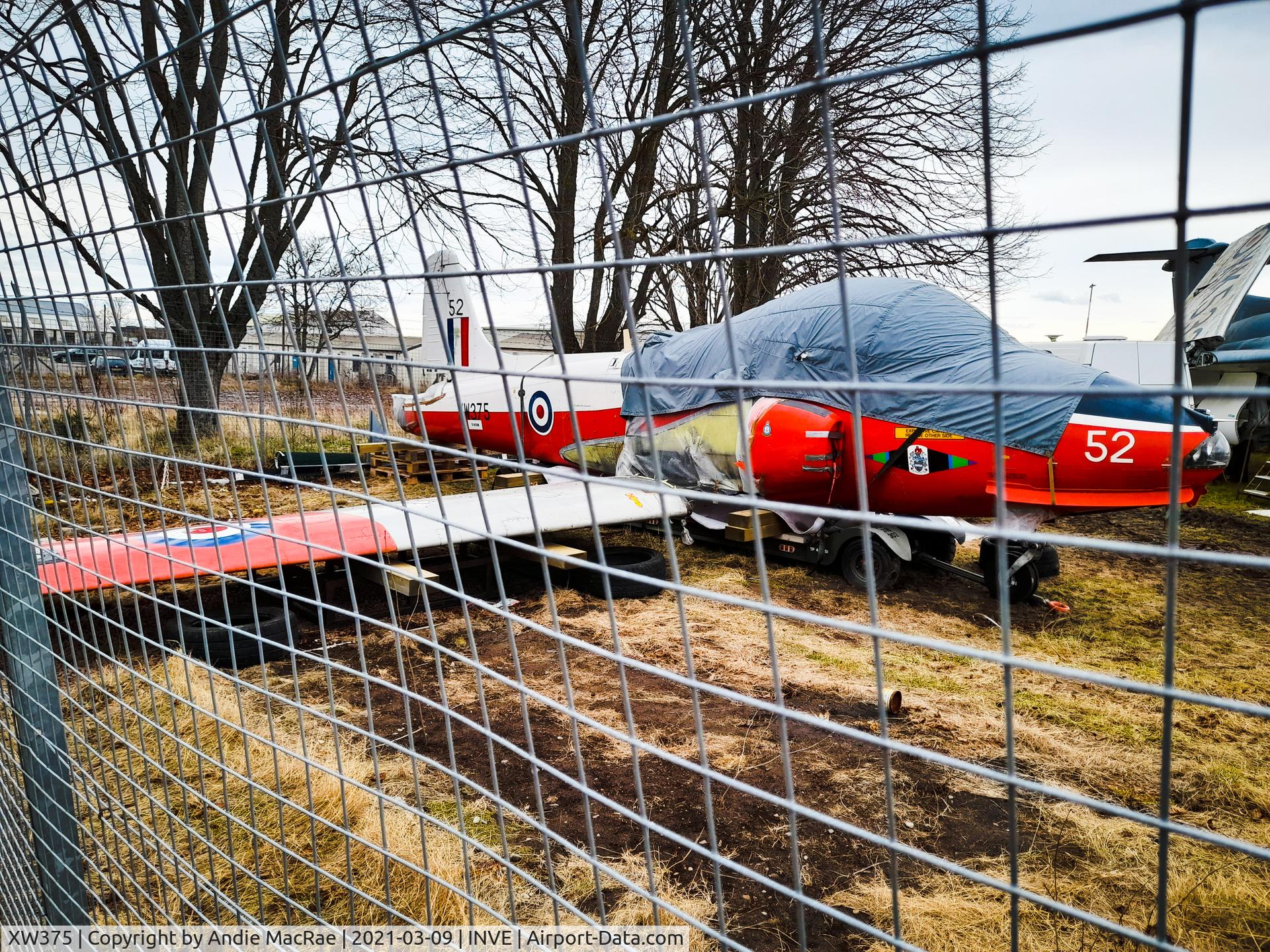 XW375, 1971 BAC 84 Jet Provost T.5A C/N EEP/JP/1025, In storage at Inverness Air Park