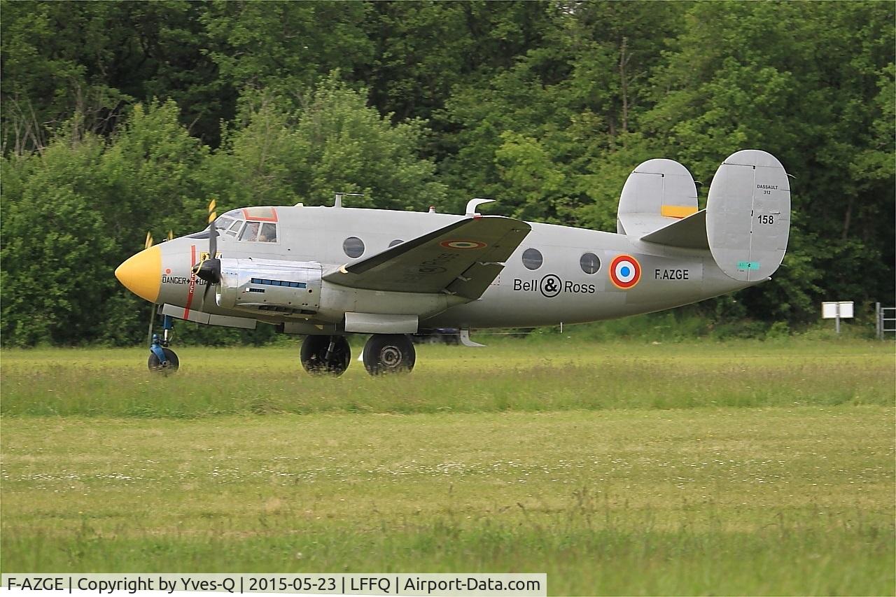 F-AZGE, 1951 Dassault MD-312 Flamant C/N 158, Dassault MD-312 Flamant, Taxiing, La Ferté-Alais airfield (LFFQ) Airshow 2015