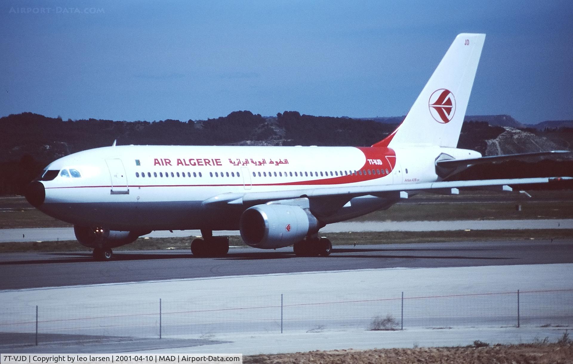 7T-VJD, 1984 Airbus A310-203 C/N 293, Madrid 10.4.2001