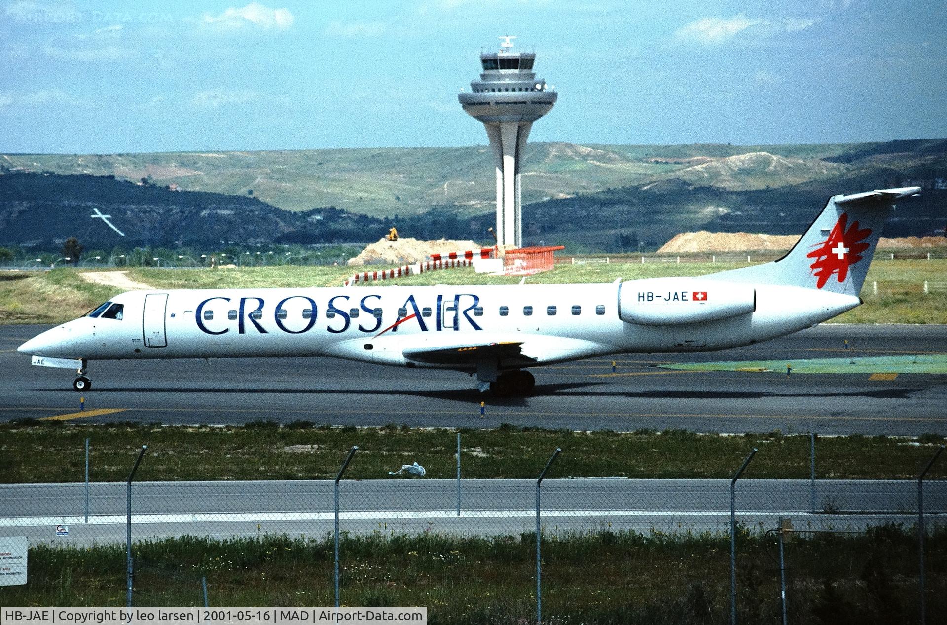 HB-JAE, 2000 Embraer ERJ-145LU (EMB-145LU) C/N 145281, Madrid 16.5.2001