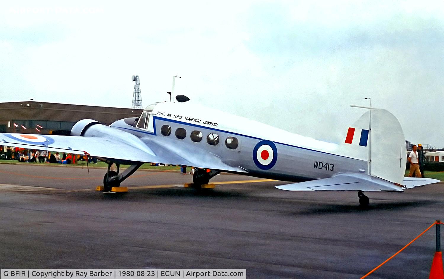 G-BFIR, 1950 Avro 652A Anson T.21 C/N 3634, G-BFIR   (WD413) Avro Anson T.21 [3634] (Ex Royal Air Force) RAF Mildenhall~G 23/08/1980