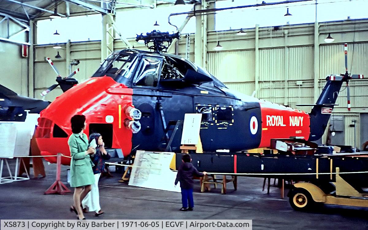 XS873, 1965 Westland Wessex HAS.1 C/N WA253, XS873   Westland Wessex HAS.1 [WA253] (Royal Navy) RNAS Fleetlands~G 05/06/1971