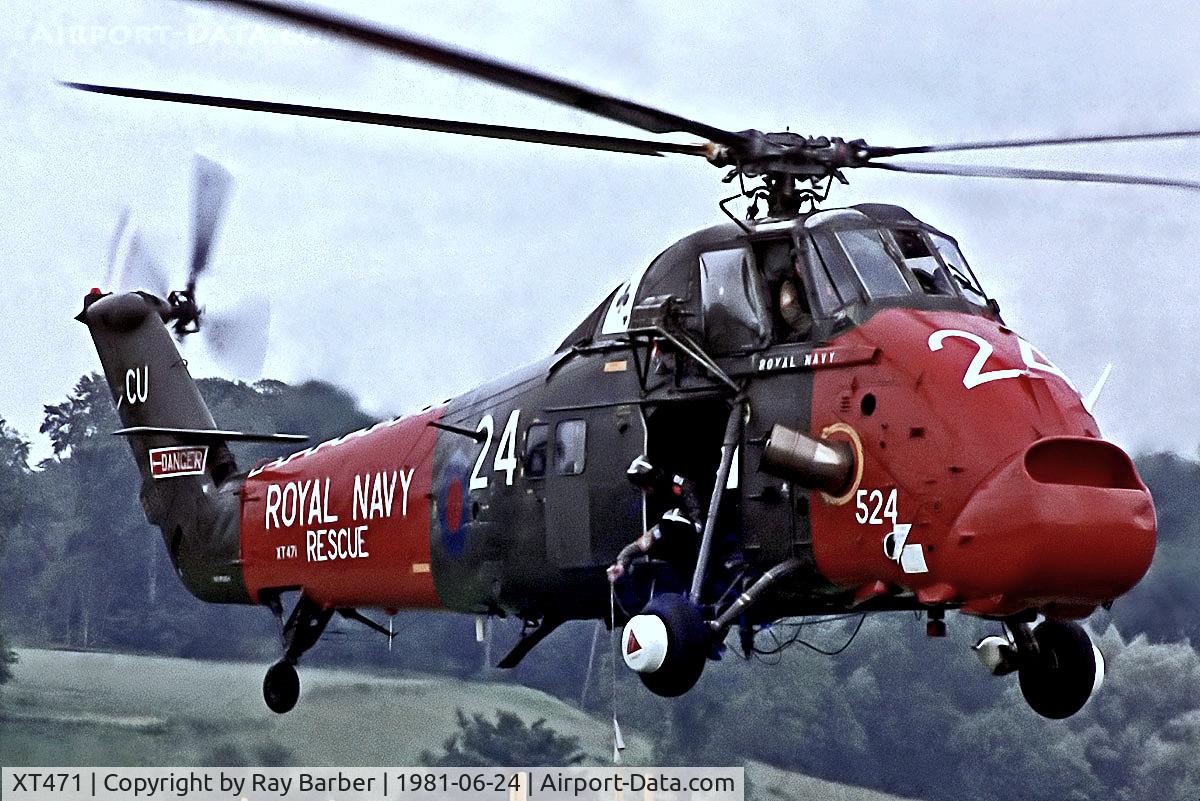 XT471, 1966 Westland Wessex HU.5 C/N WA293, XT471   Westland WS.58 HU.5 Wessex [WA293] (Royal Navy) Bowood House~G @ 24/06/1981