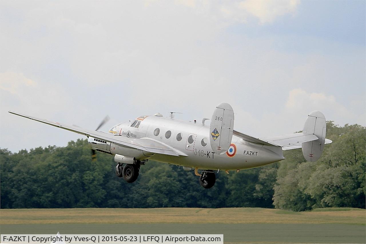 F-AZKT, 1954 Dassault MD-311 Flamant C/N 260, Dassault MD-311 Flamant, Take off, La Ferté-Alais airfield (LFFQ) Airshow 2015