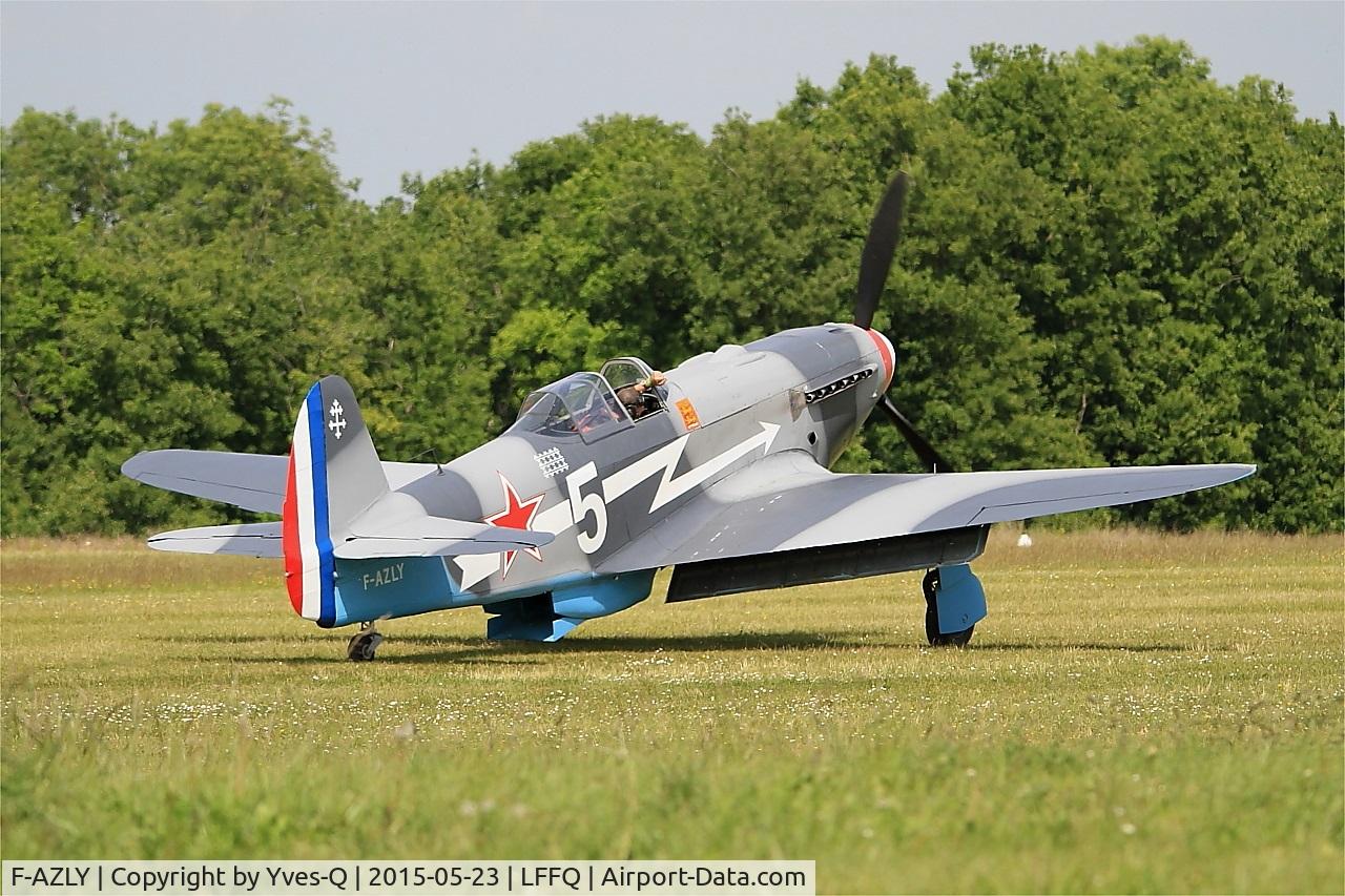 F-AZLY, Yakovlev Yak-3U C/N 172890, Yakovlev Yak-3U, Taxiing, La Ferté-Alais airfield (LFFQ) Air show 2015