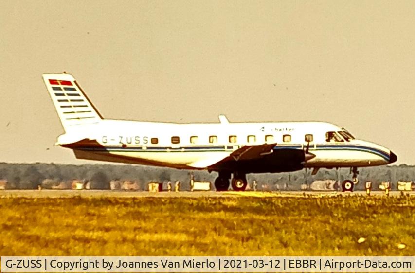 G-ZUSS, 1979 Embraer EMB-110P1 Bandeirante C/N 110215, scan from slide