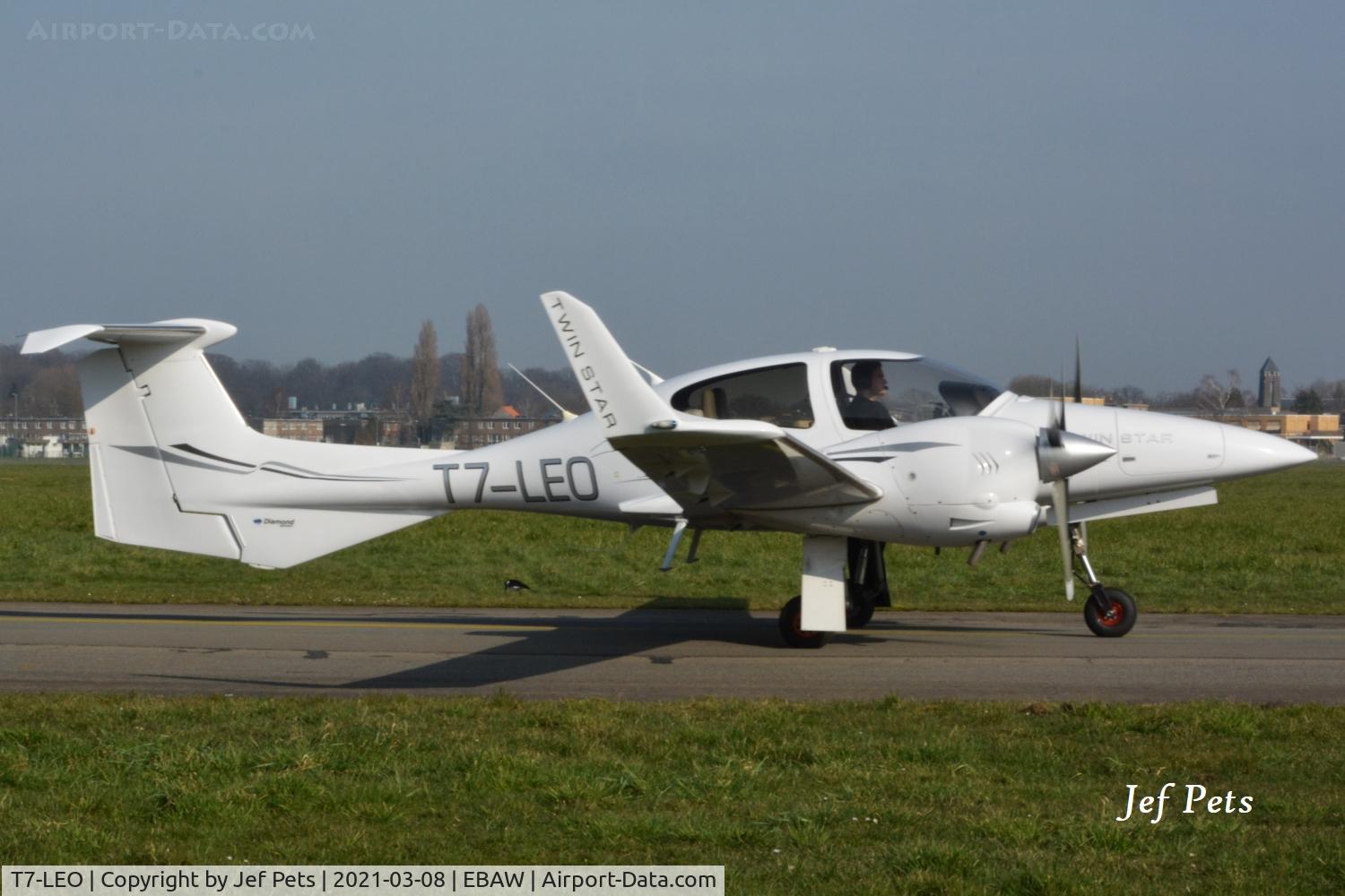 T7-LEO, Diamond DA-42 Twin Star Twin Star C/N 42.077, Visitor at Antwerp Airport.