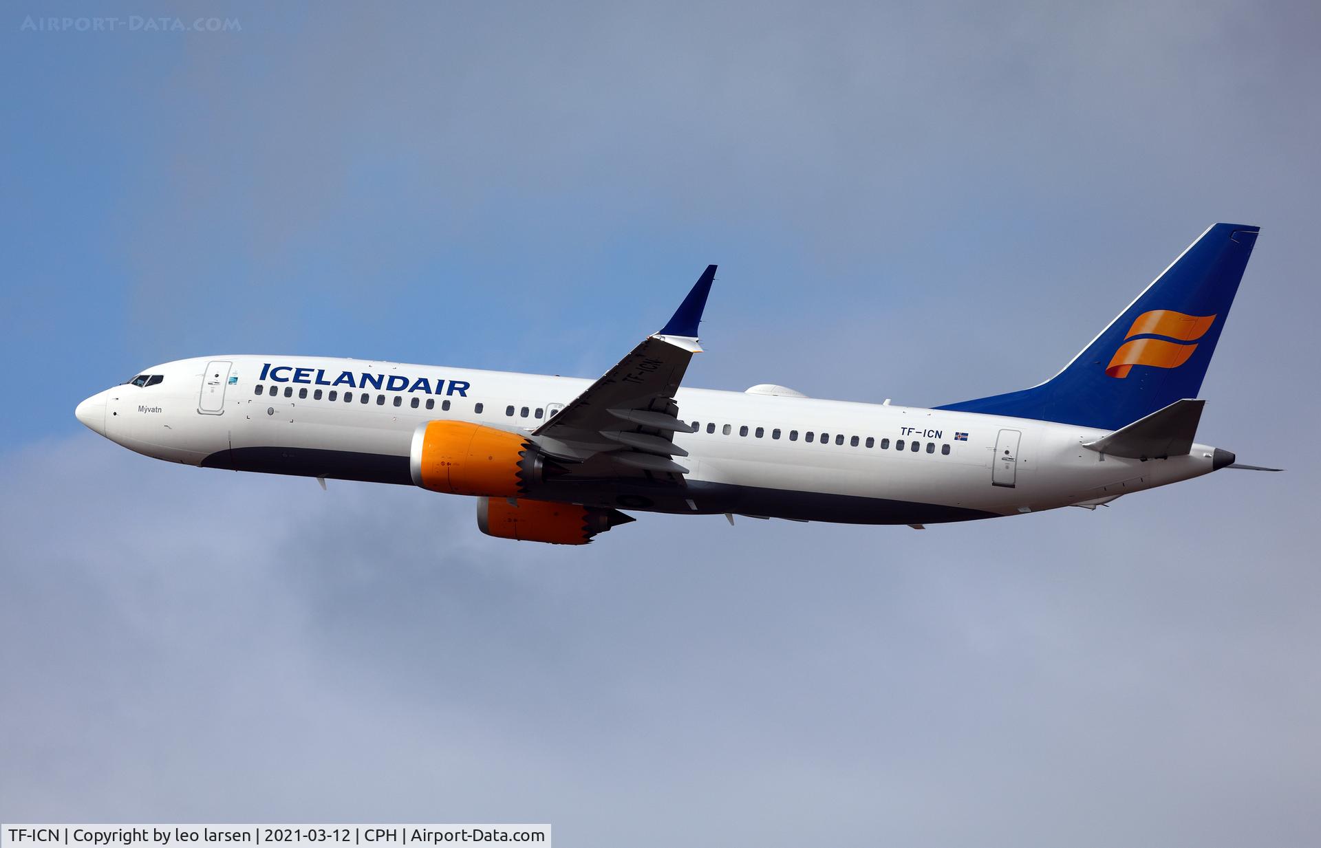 TF-ICN, 2019 Boeing 737-8 MAX C/N 44356, Copenhagen 12.3.2021