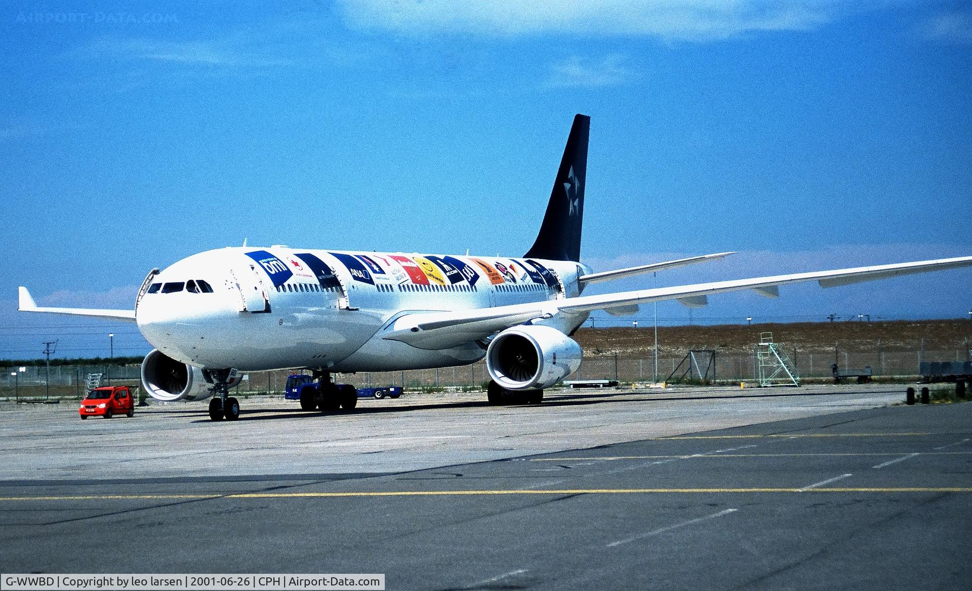 G-WWBD, 2001 Airbus A330-243 C/N 401, Copenhagen 26.6.2001
