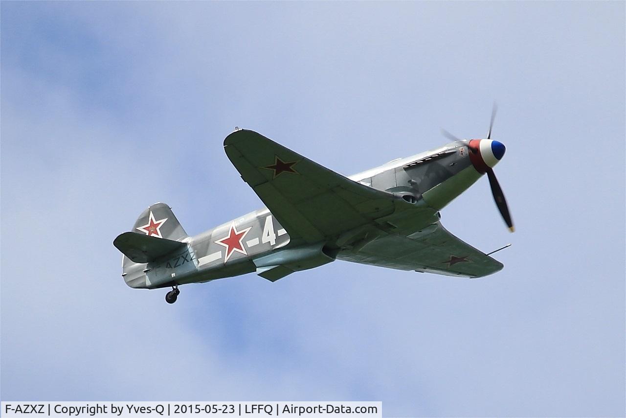 F-AZXZ, 1944 Yakovlev Yak-3UA Replica C/N Y337, Yakovlev YAK-3UA Replica, Take off rwy 28, La Ferté-Alais Airfield (LFFQ) Air show 2015