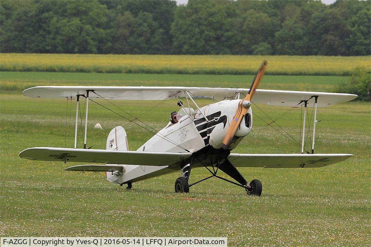 F-AZGG, 1958 CASA 1-131E Jungmann C/N 2156, CASA 1-131E Jungmann, Taxiing to parking area, La Ferté-Alais airfield (LFFQ) Airshow 2016