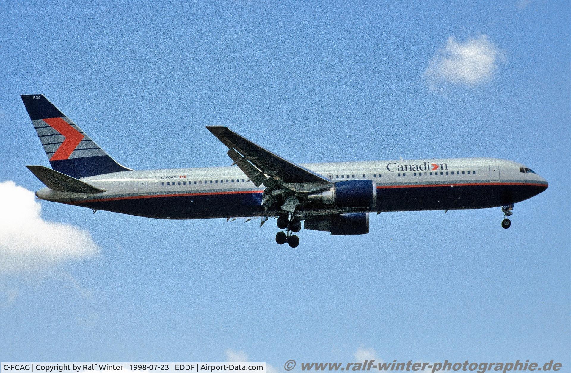 C-FCAG, 1988 Boeing 767-375/ER C/N 24085, Boeing 767-375ER - CP CDN Canadian Airlines - 24085 - C-FCAG - 23.07.1998 - FRA