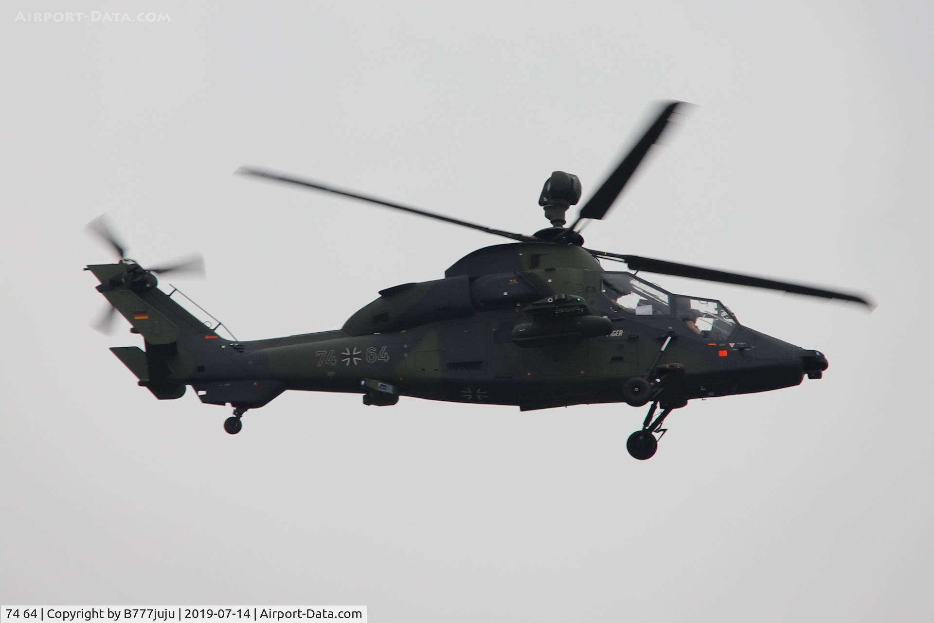 74 64, Eurocopter EC-665 Tiger UTH C/N 1064/UTH64, during French Parade over Paris