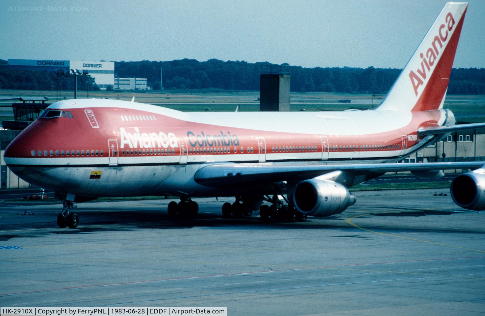 HK-2910X, 1977 Boeing 747-283B C/N 21381, Avianca B742 in FRA