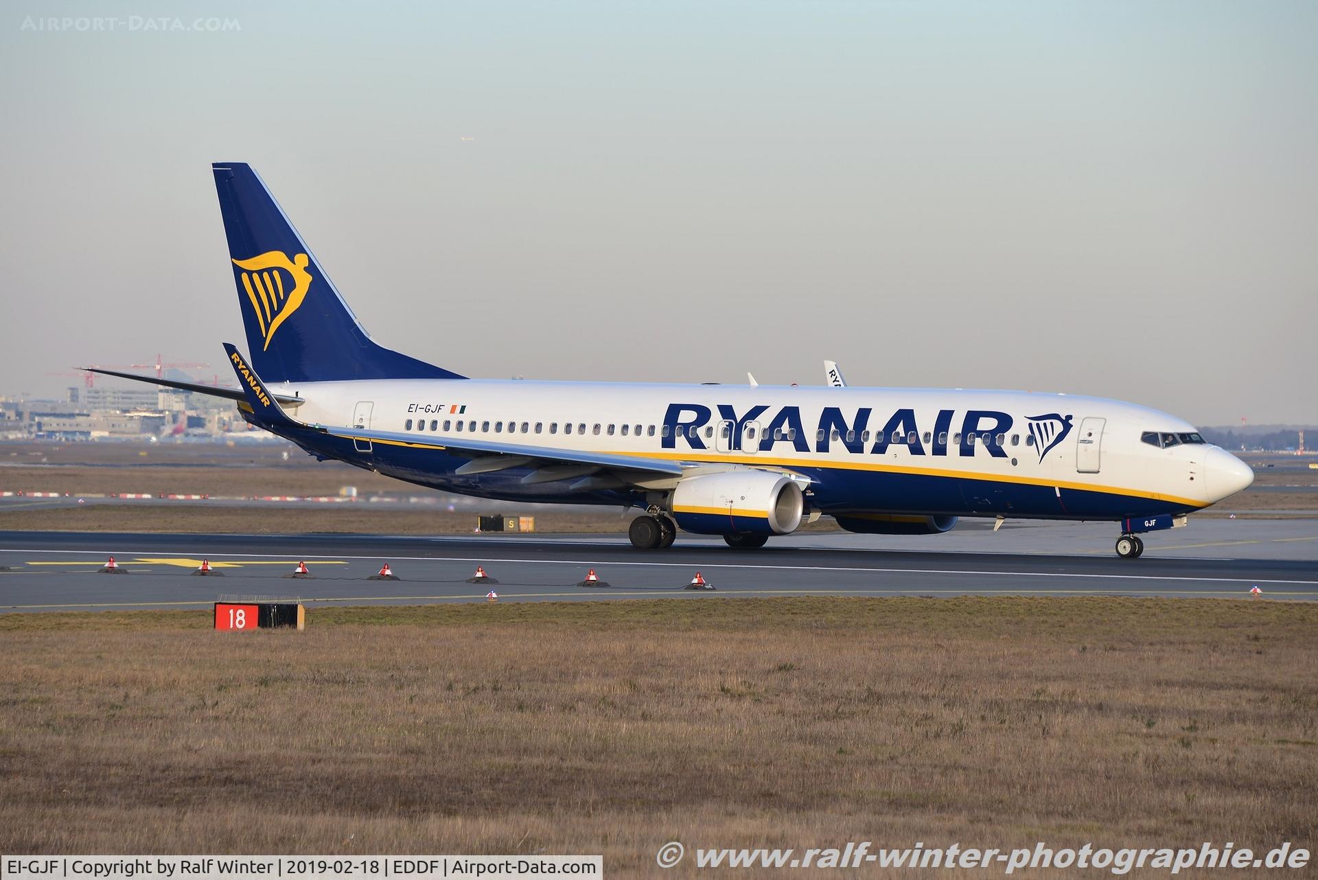 EI-GJF, 2018 Boeing 737-800 C/N 44828, Boeing 737-8AS(W) - FR RYR Ryanair - 44828 - EI-GJF - 18.02.2019 - FRA
