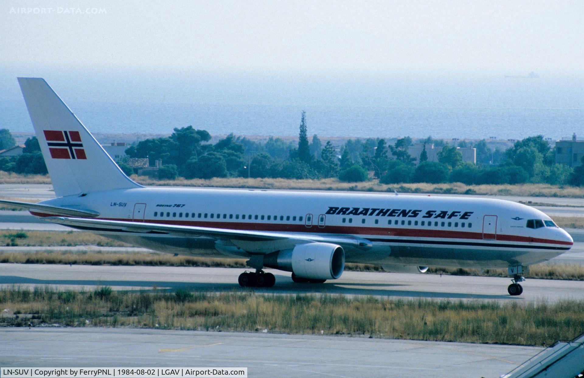 LN-SUV, 1984 Boeing 767-205 C/N 23057, Braathens B762 arriving in ATH