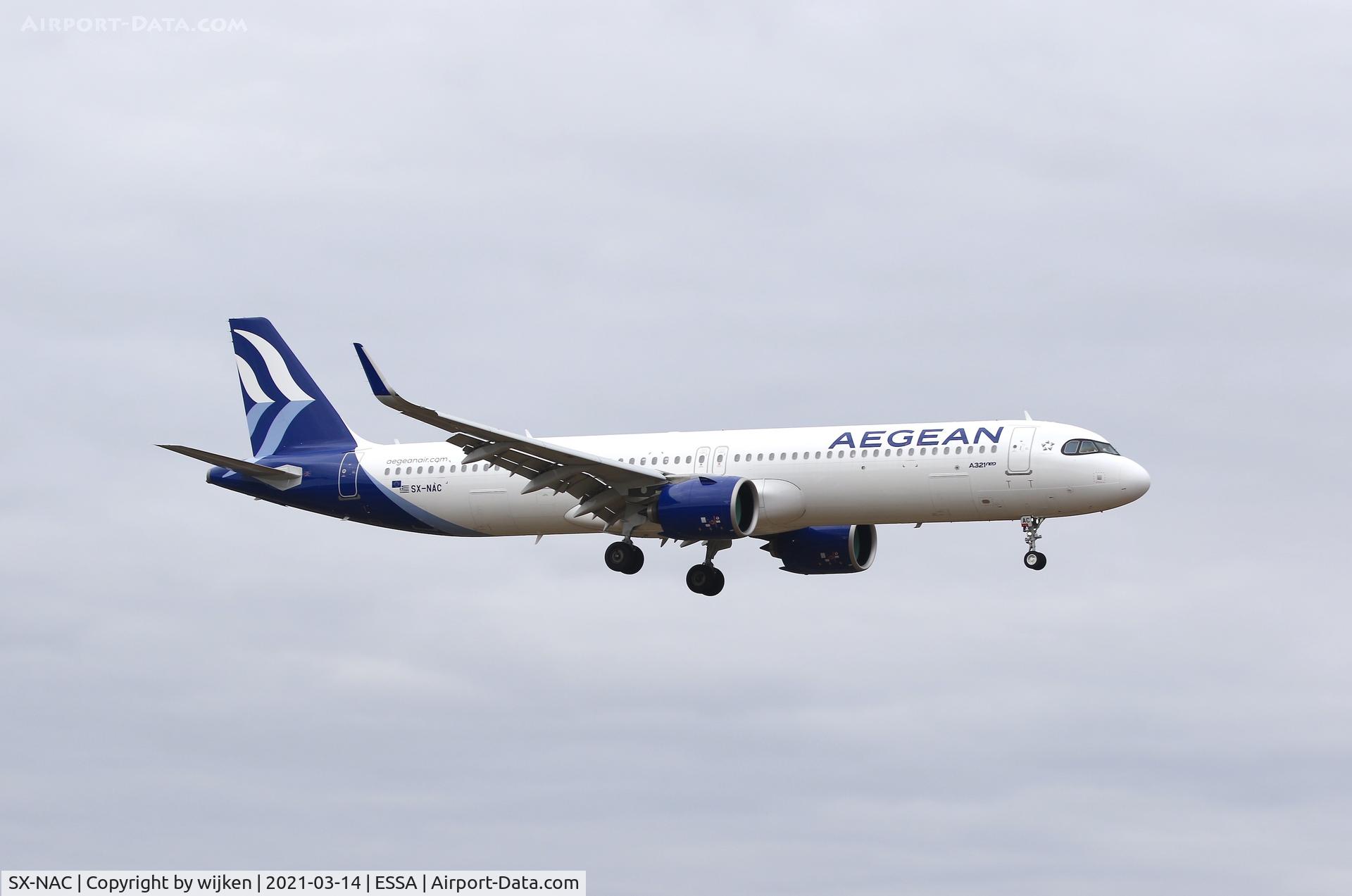 SX-NAC, 2020 Airbus A321-271NX C/N 10189, RWY 01L