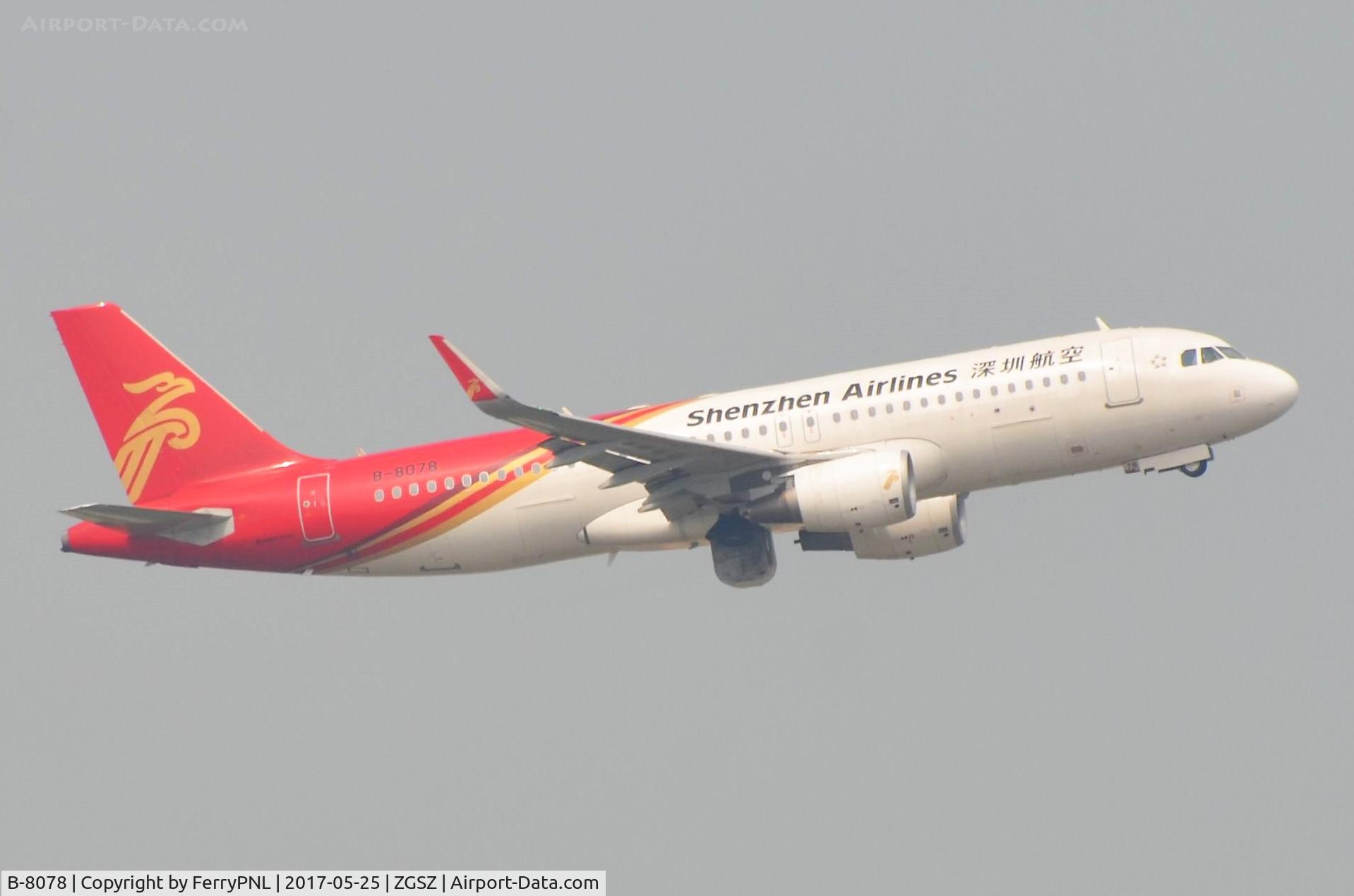 B-8078, 2015 Airbus A320-214 C/N 6728, Shenzhen A320 taking-off