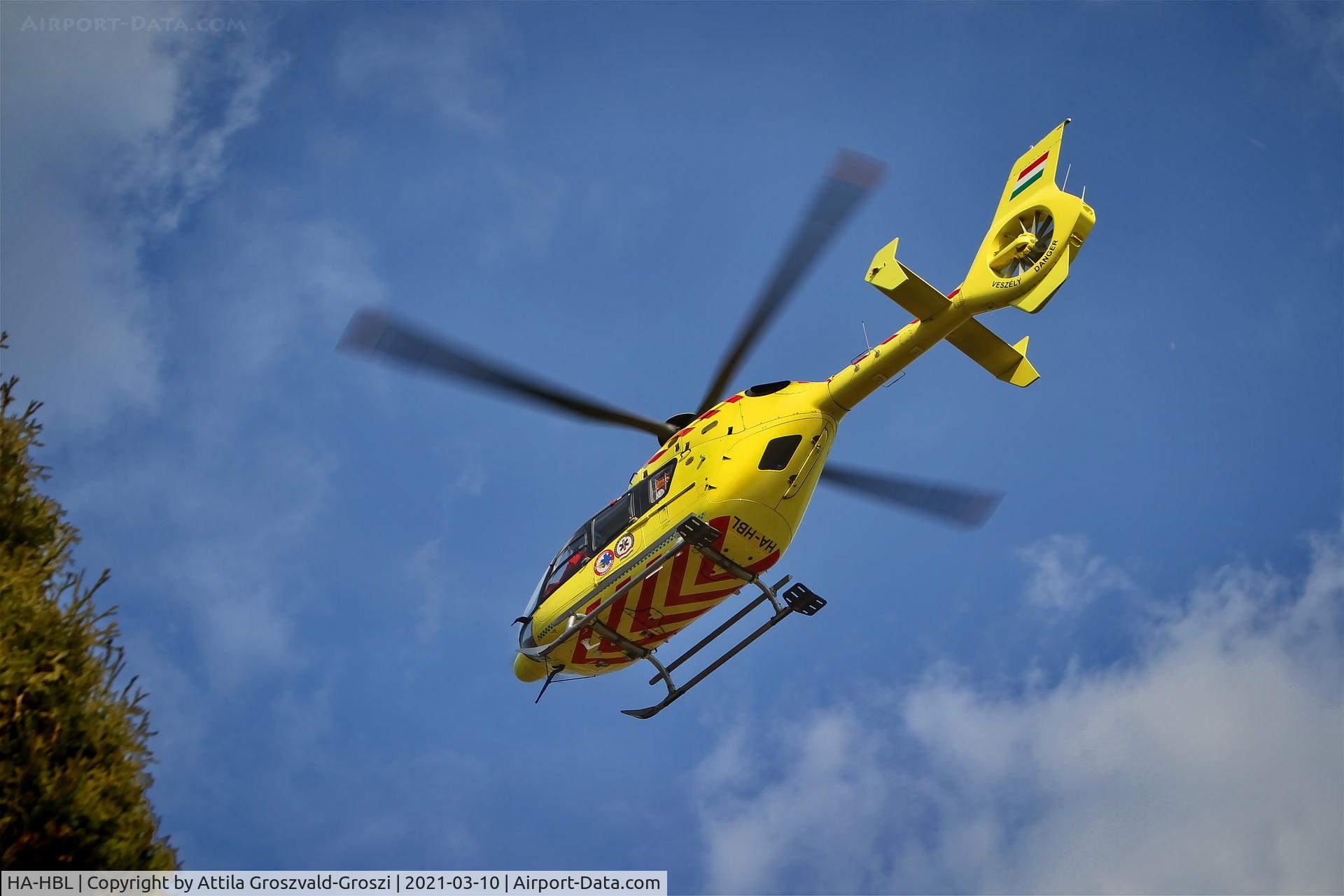 HA-HBL, Eurocopter EC-135P-2+ C/N 0399, Szentkirályszabadja arrived in the village with a patient, but only found a suitable landing place in the cemetery